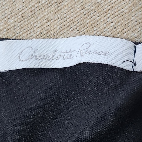 Charlotte Russe Babydoll Cami Black Mesh Pointelle Fairy Grunge Sheer Whimsigoth - Picture 8 of 10